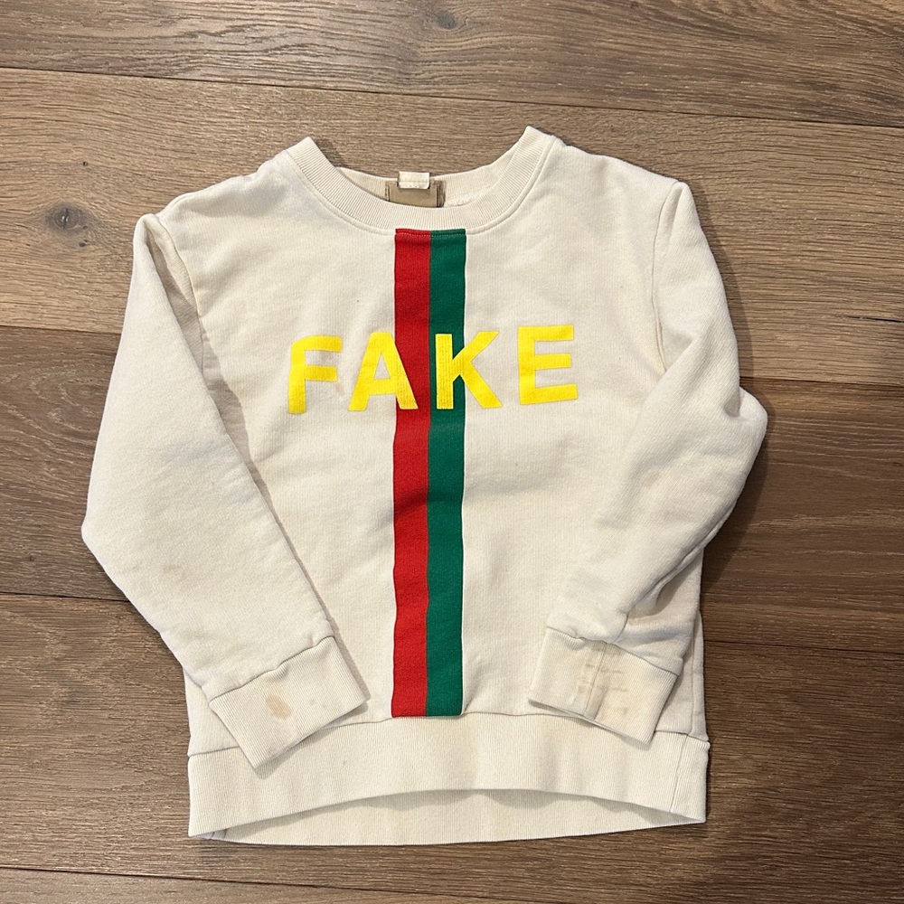 Not Fake Gucci crewneck sweatshirt cream size kids 8